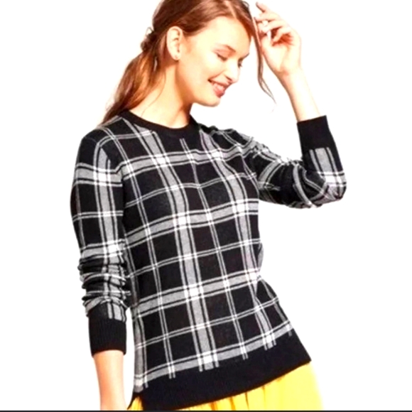 a new day Sweaters - A New Day Crewneck Grid Sweater Size XXL